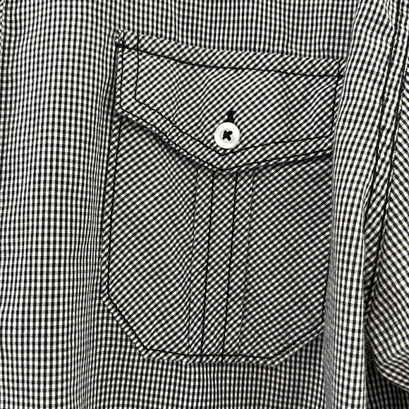 Michael Brandon Gingham Plaid Button Down Shirt Long Sleeves Size XXL - Picture 3 of 5